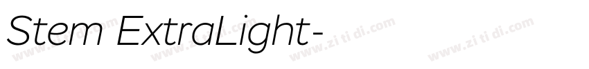 Stem ExtraLight字体转换